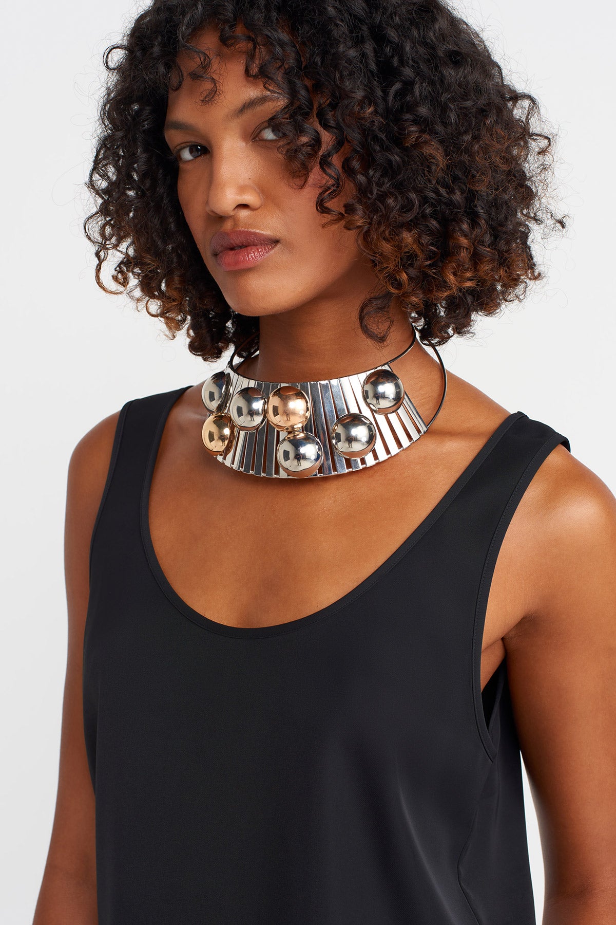 Black Thick-Strap Elegant Blouse-K251011028