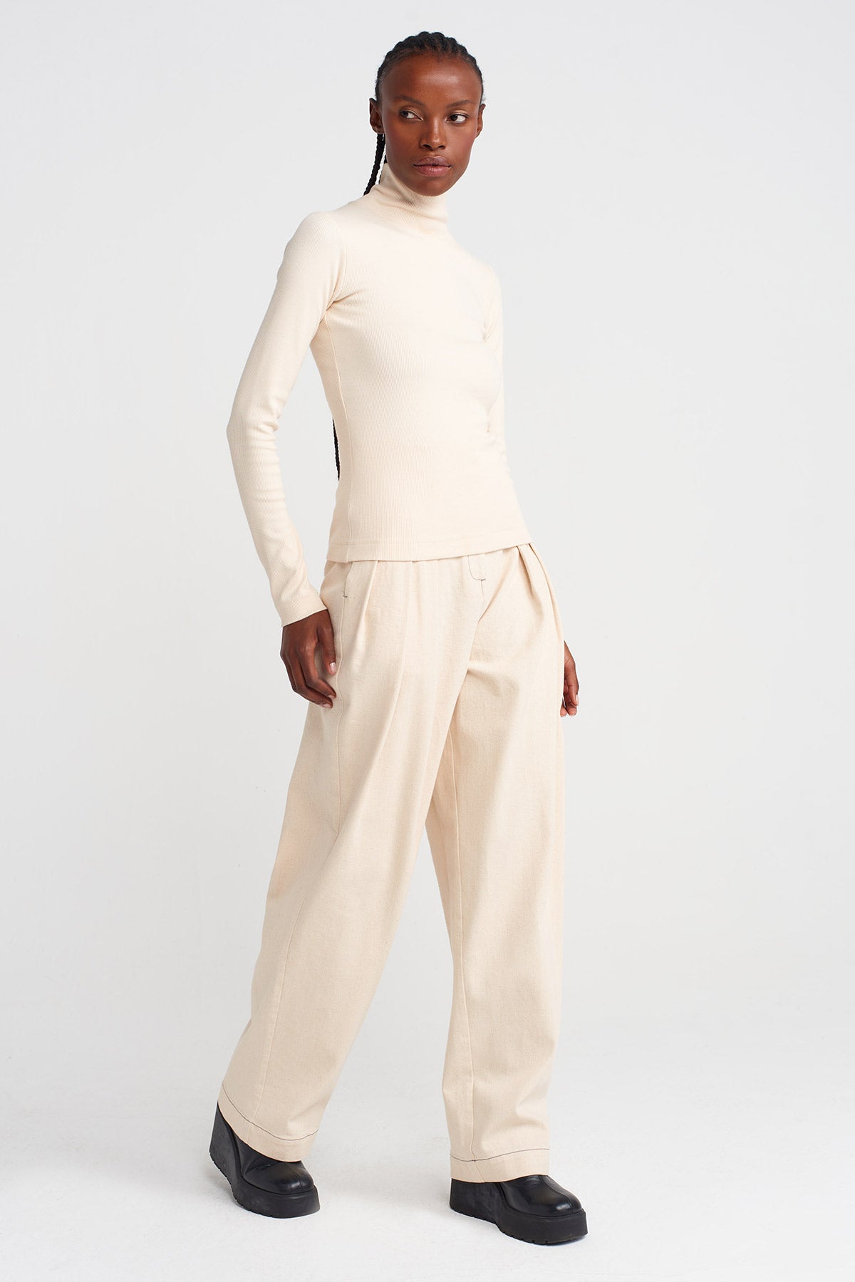 Nature Ribbed Turtleneck Bodysuit-K251011098