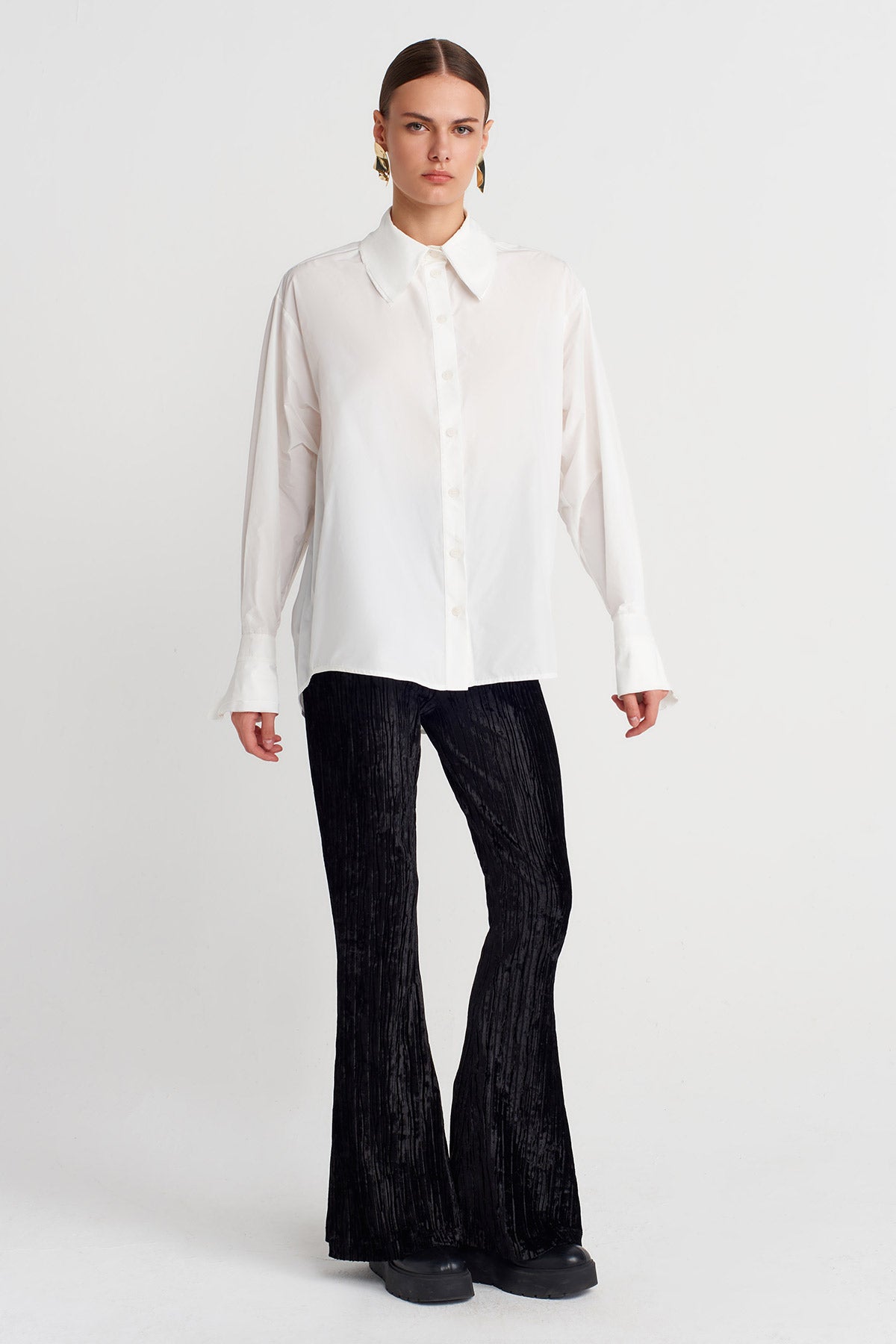 Mılk Oversized Fine Taffeta Shirt-K251011128