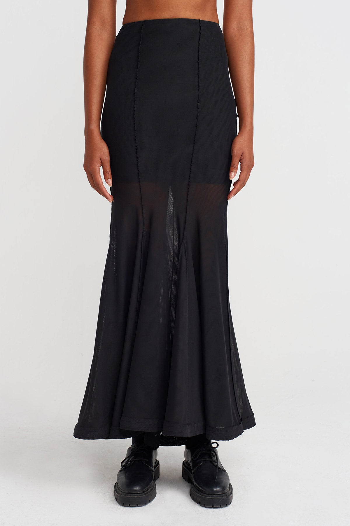 Black Tulle Mermaid Skirt-K252012006