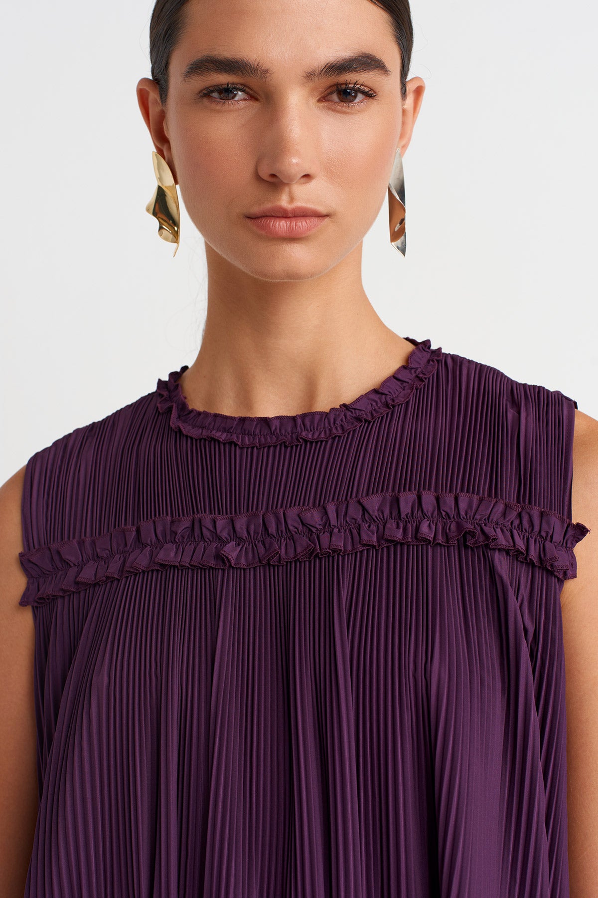 Sleeveless Taffeta Dress-K254014018