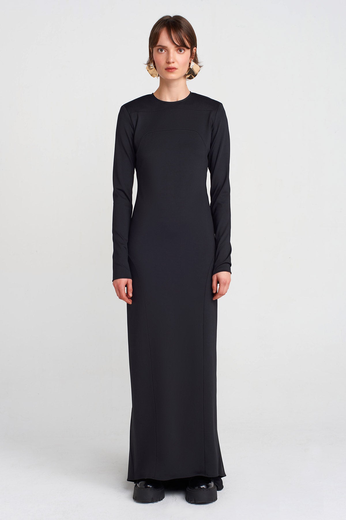 Black Long-Tail Dress-K254014033