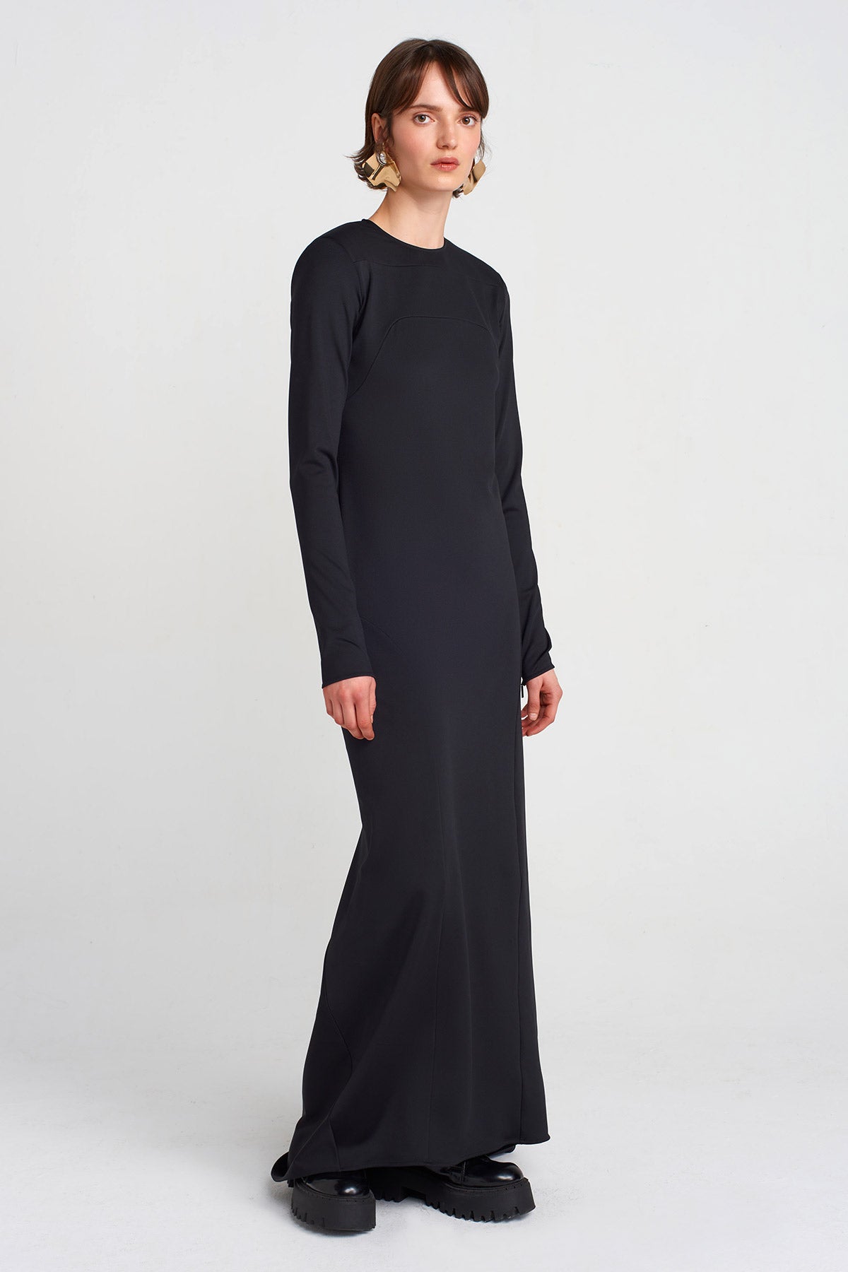 Black Long-Tail Dress-K254014033