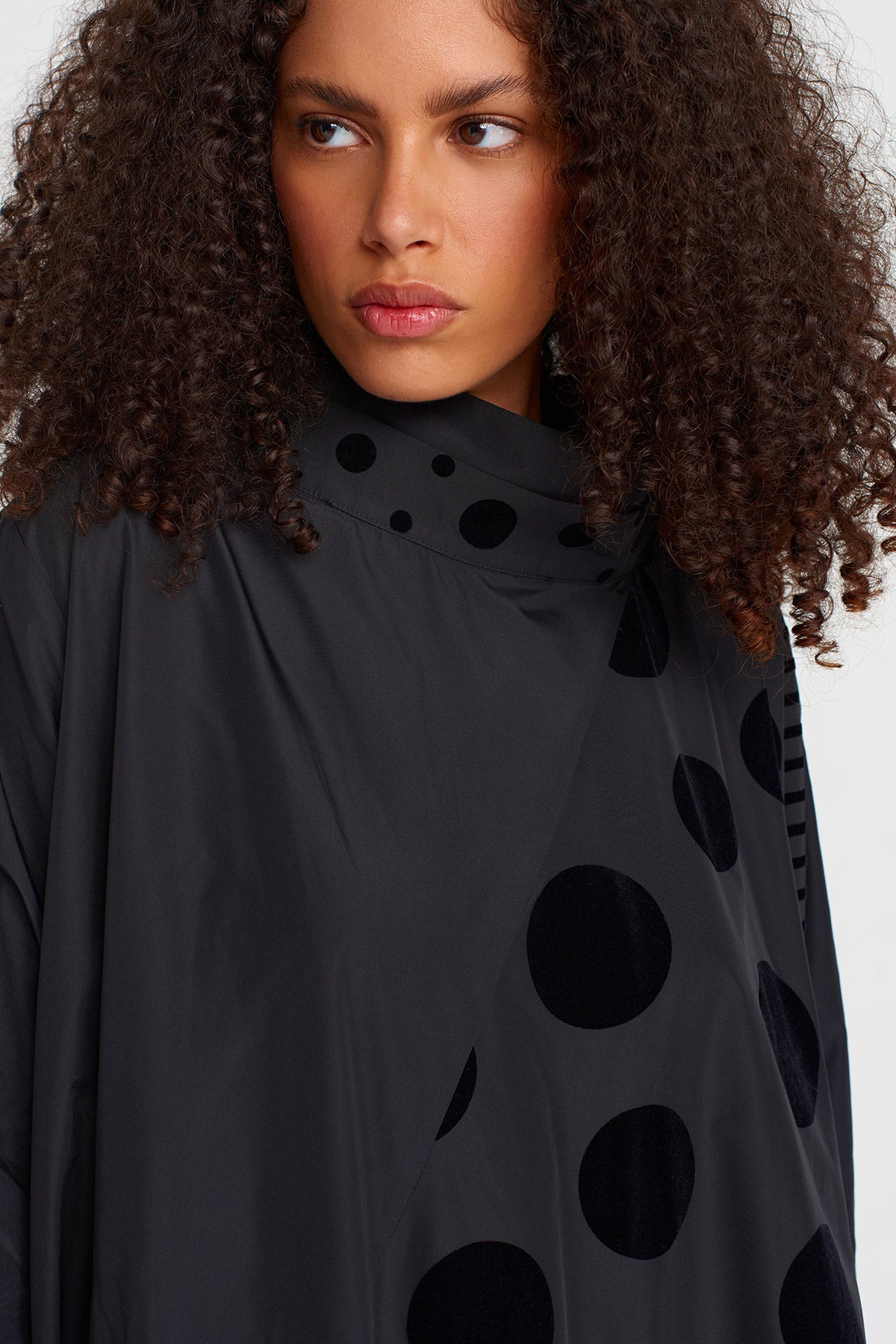 Multicolor Velvet Polka-Dot Taffeta Dress-K254014045