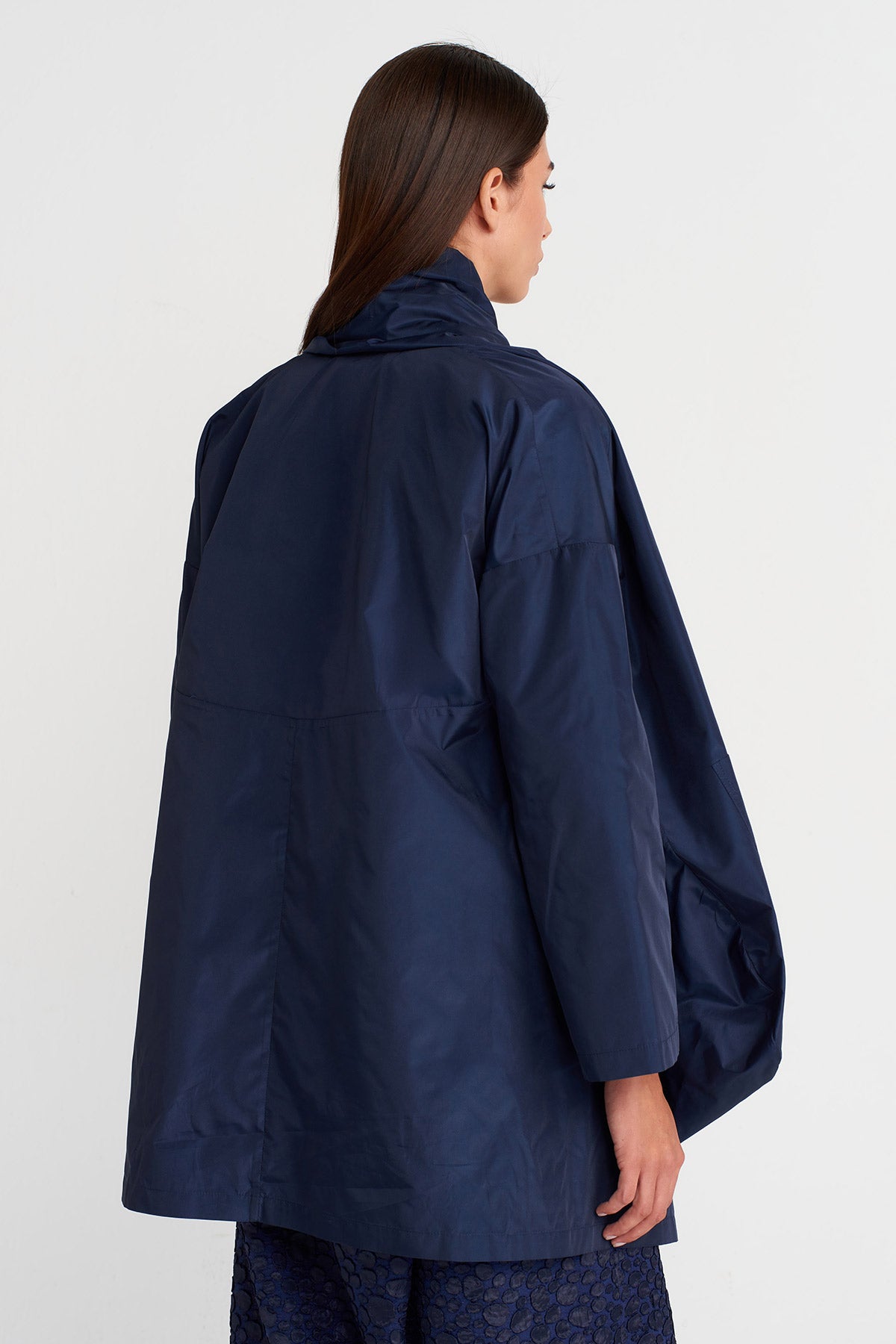 Marine Haori-Inspired Tie Jacket-K255015113