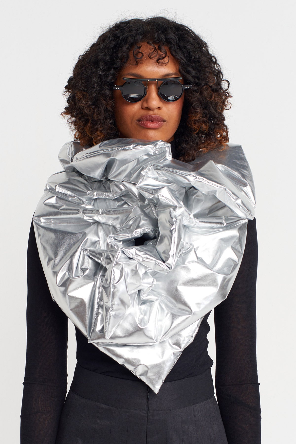 Silver Metallic Collar-K256016008