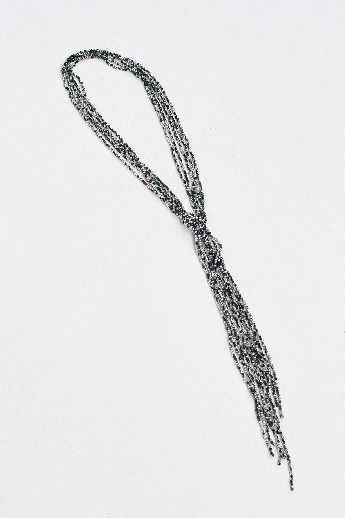 Black Long Beaded Necklace -K259019003