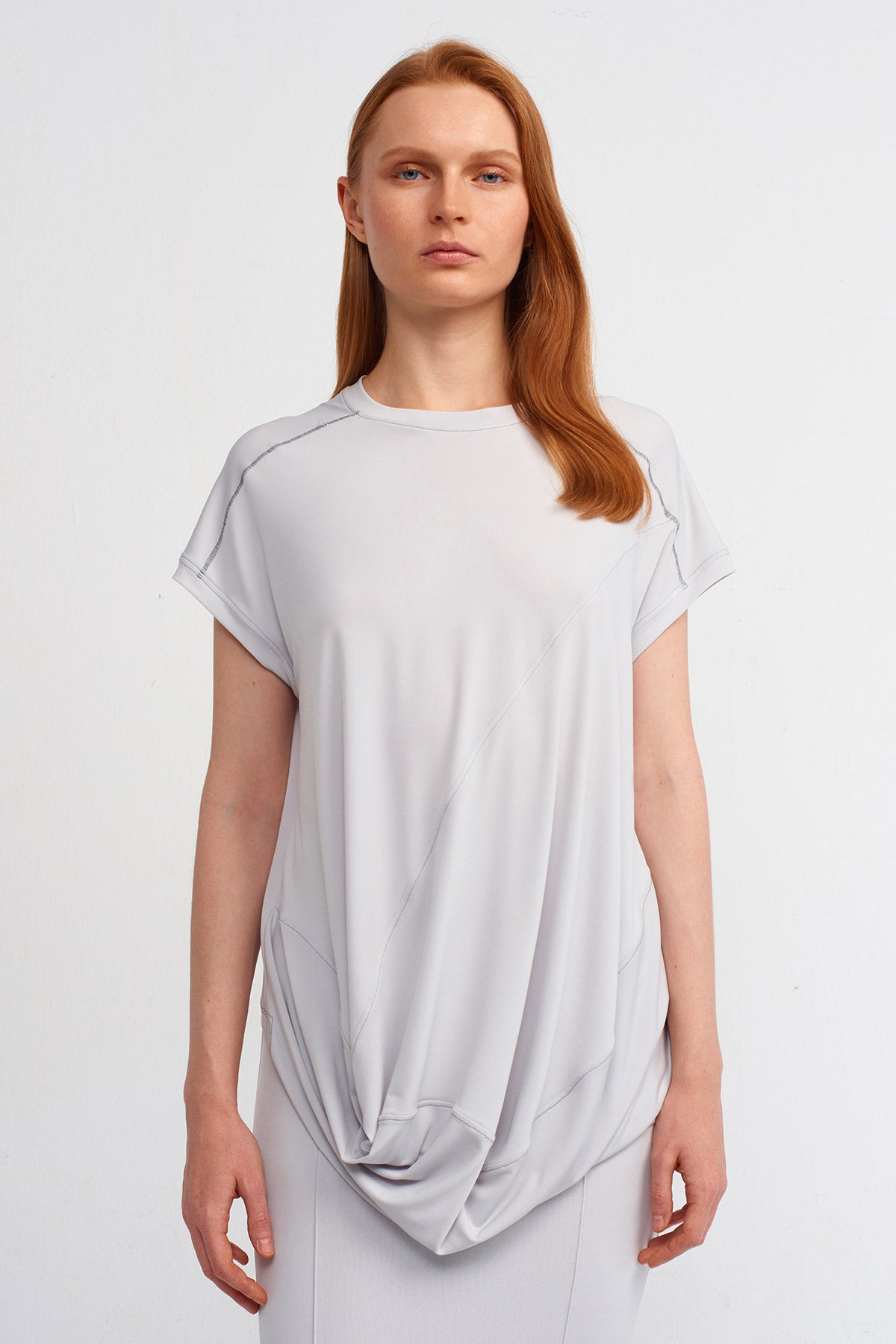 Ice Front Wrap Short Sleeve T-shirt-Y241011078