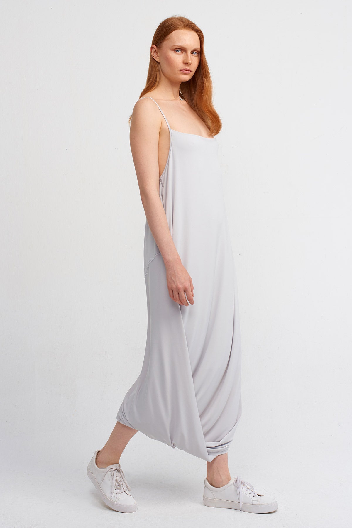 Ice Wrap Skirt, Thin-Strapped Jersey Dress-Y244014101
