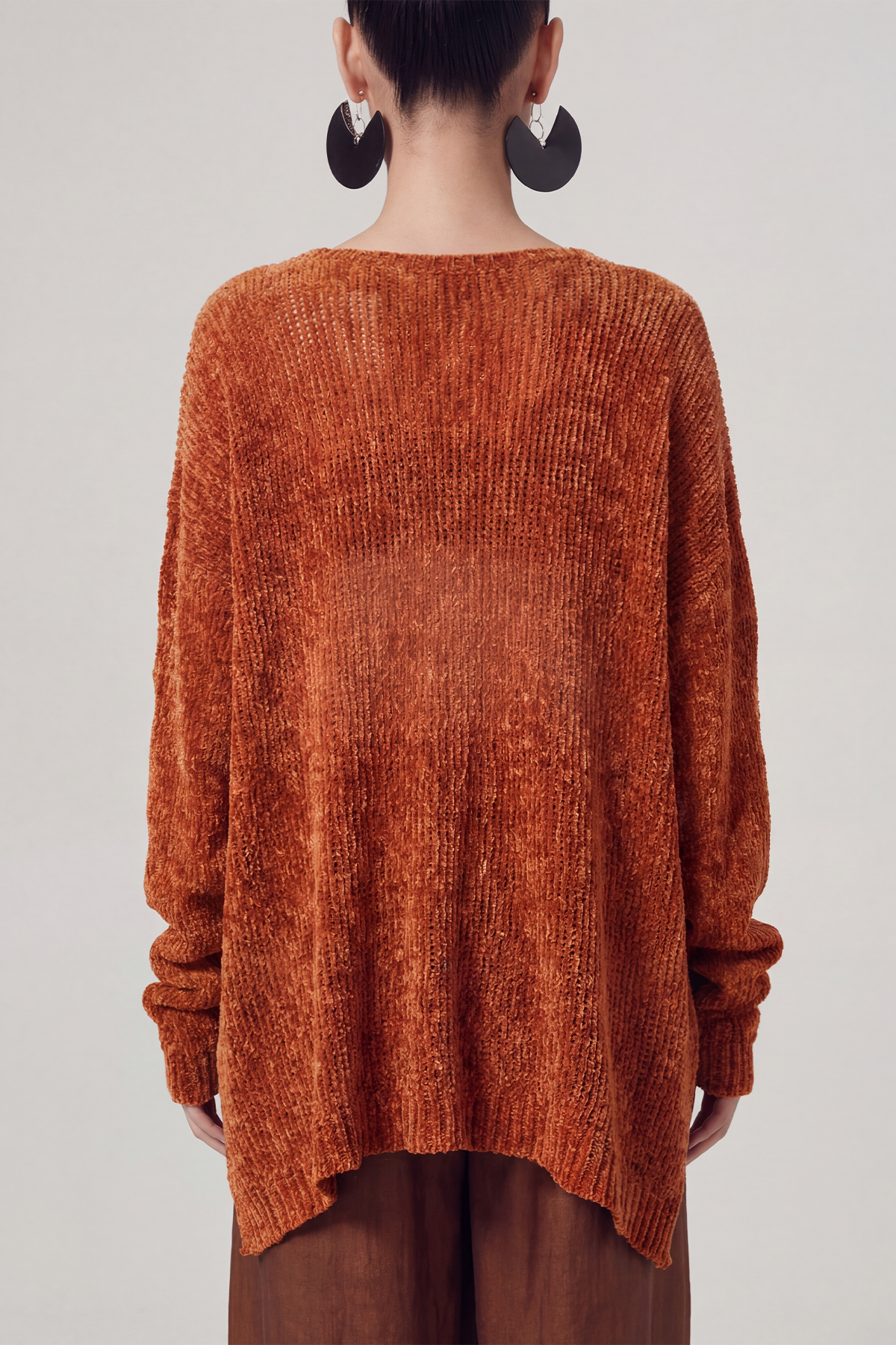 Amber Velvet Yarn Knit Sweater-Y261011056