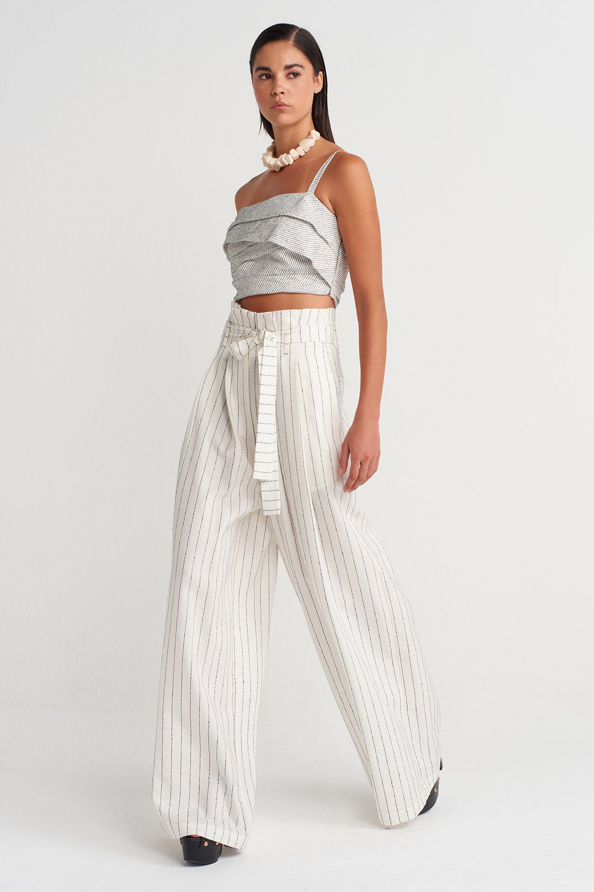 Off White Asymmetric Layered Bustier-Y261011028