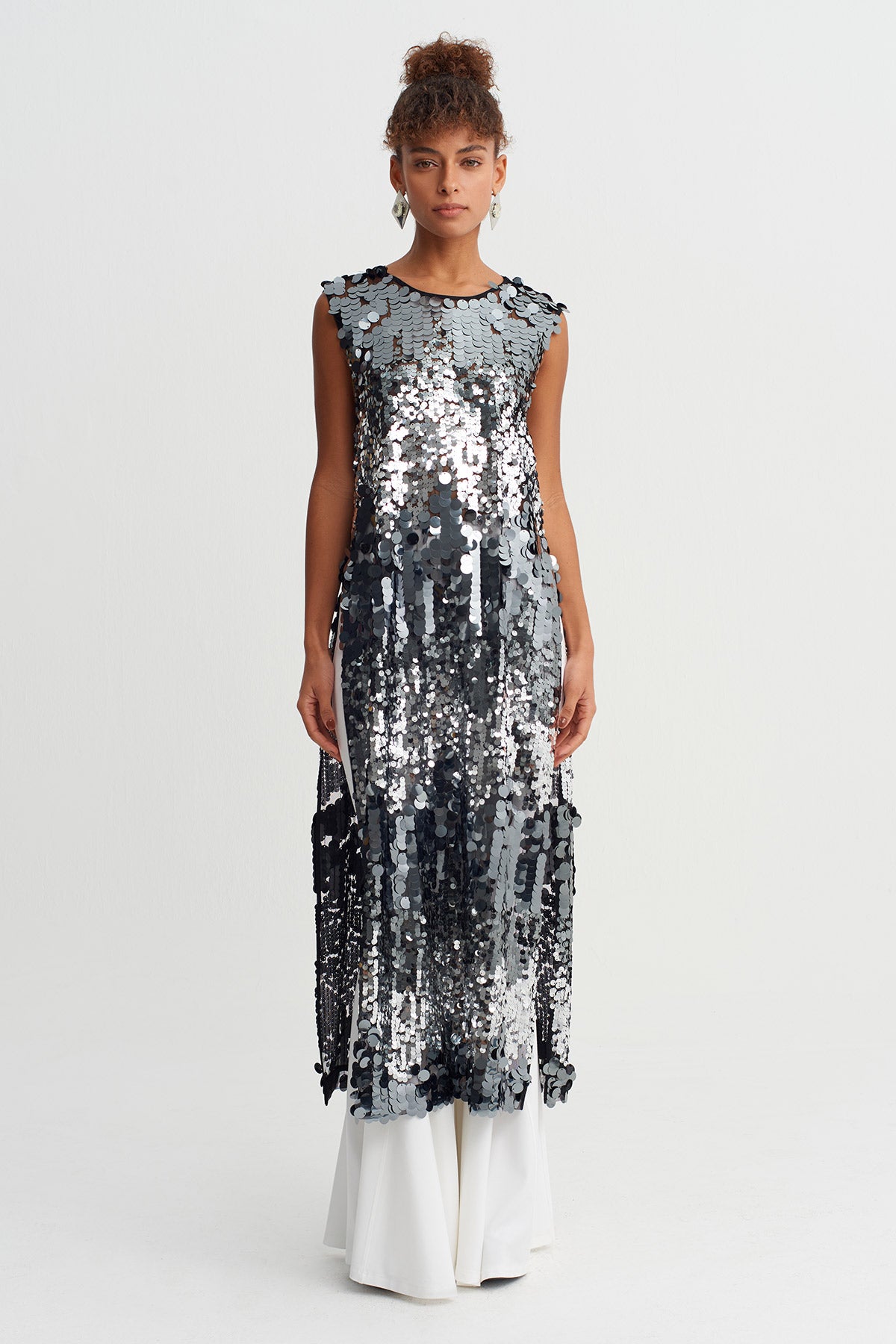 Beetle Sequin Long Tunic-Y261011053