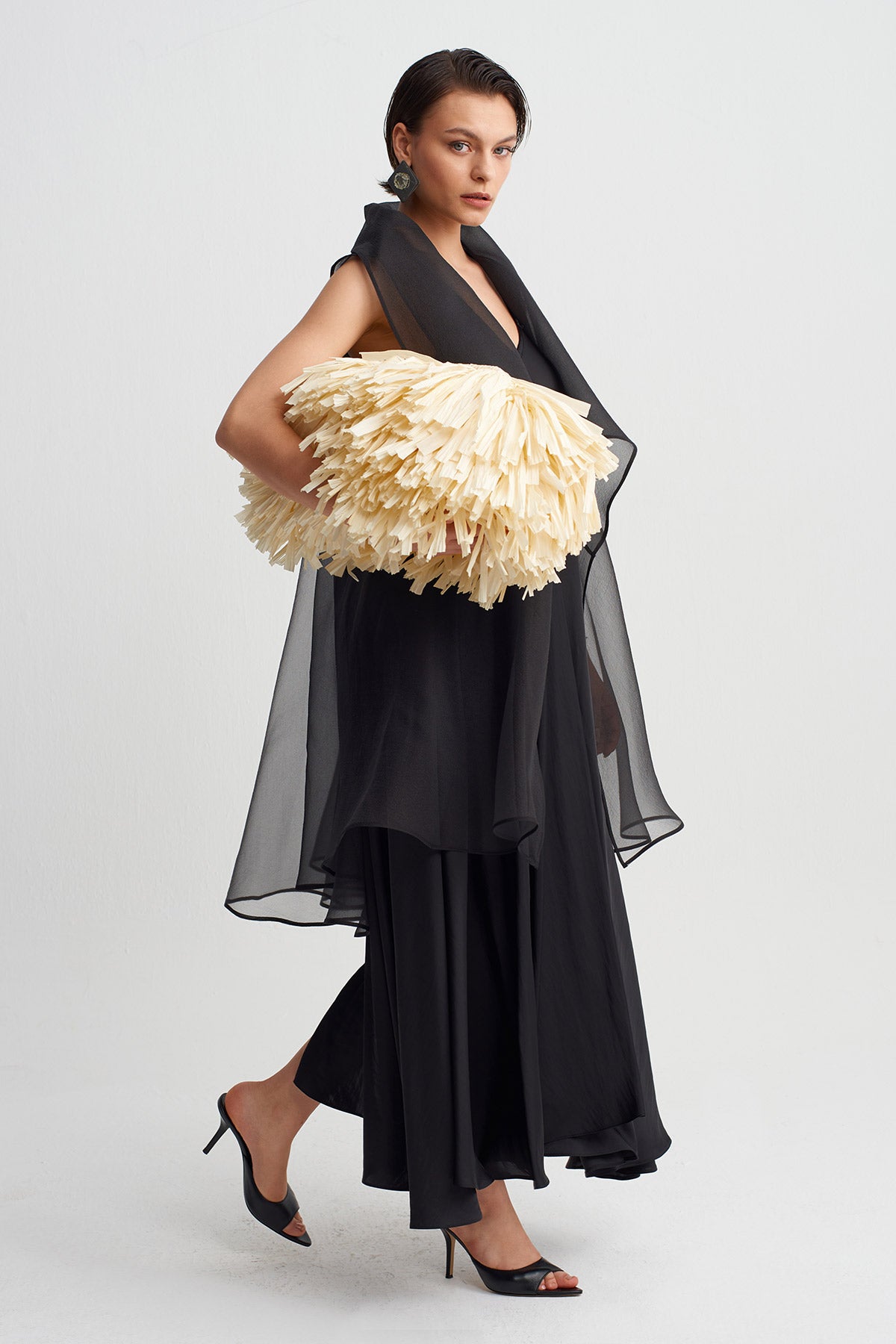 Yellow Fringed Clutch Bag-Y268018033