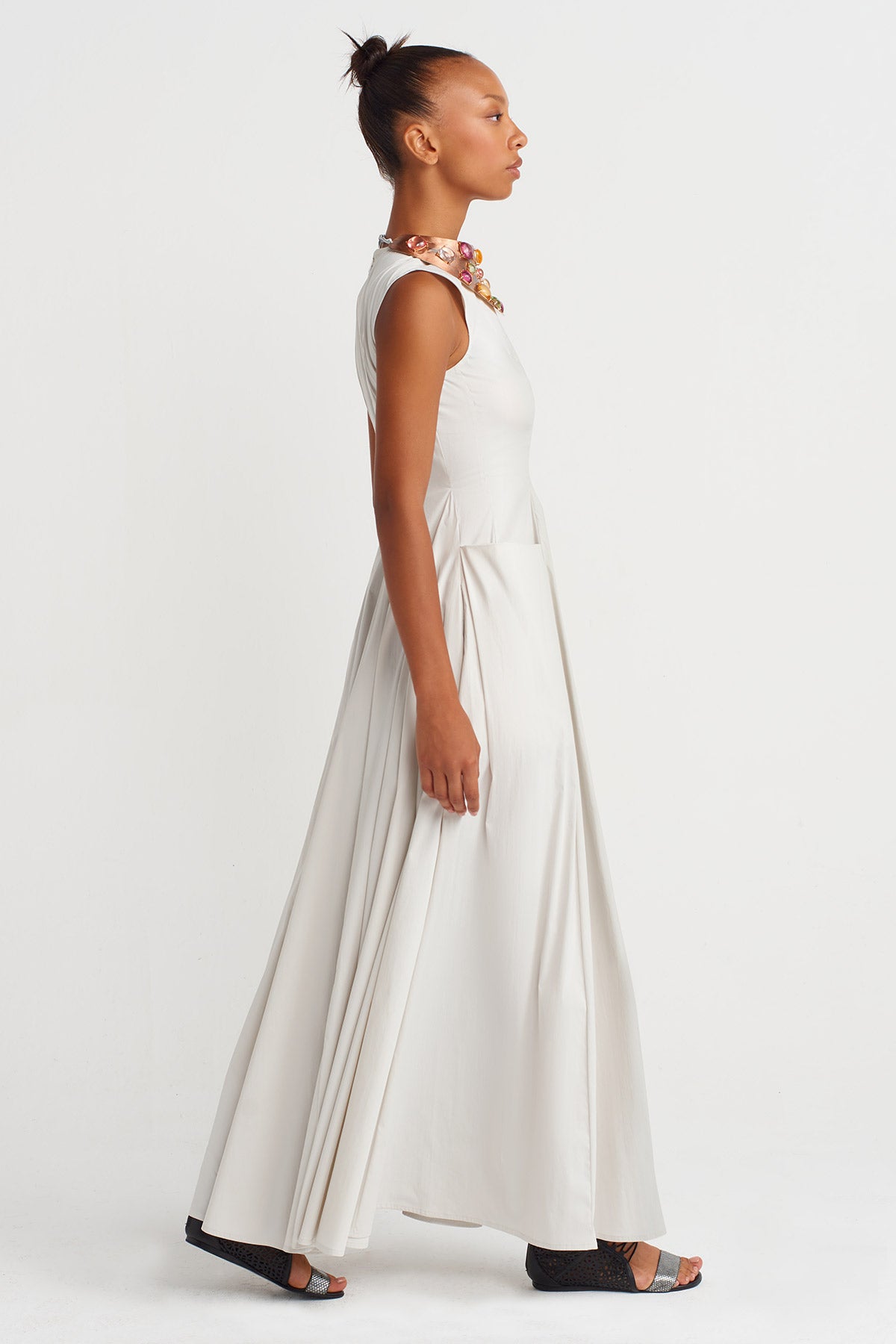Mıst Poplin Maxi Dress-Y264014015