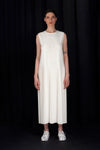 Off White Midi Length Pleat Dress-K234014029