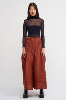  Copper High-Waisted Pleated Pants-K233013012