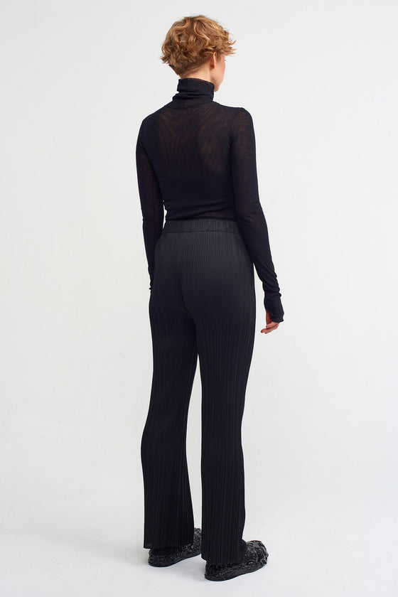 Black Pleated Trousers-K233013013