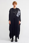 Black Embroidered Kaftan Dress-K234014008