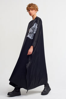  Black Embroidered Kaftan Dress-K234014008