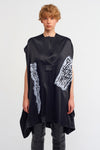 Black Embroidered Short Kaftan Dress-K234014009