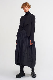  Black Shawl Collar Jersey Cardigan-K235015018