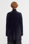 Black Furry Knit Cardigan-K235015025