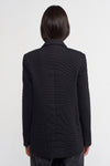 Black Jacquard Patterned Blazer Jacket-K235015056