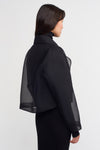 Black Short Elegant Organza Jacket-K235015066