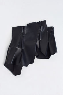  Black Vegan Leather Corset-K238018001