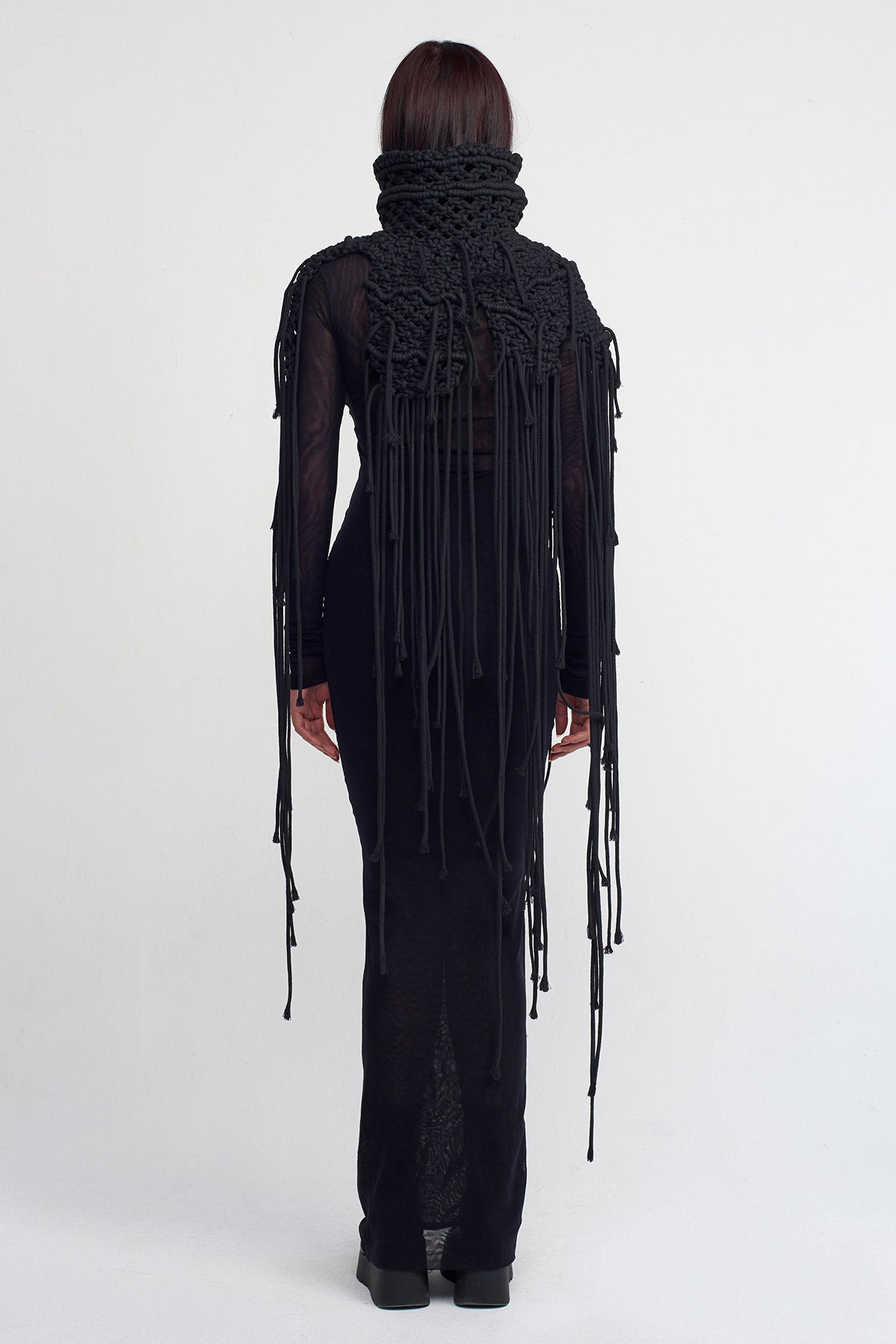 Black Macrame Collar-K246016002