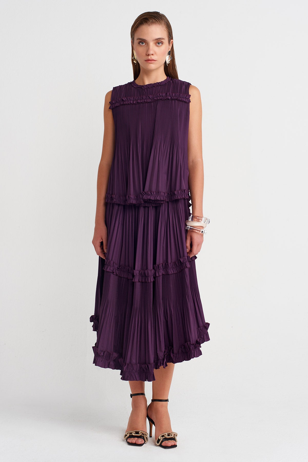 Sleeveless Taffeta Blouse -K251011017