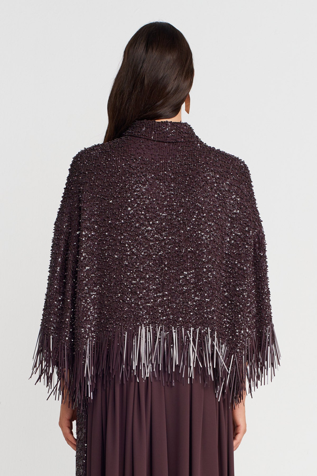 Dark Purple Sequin Elegant Blouse-K251011090