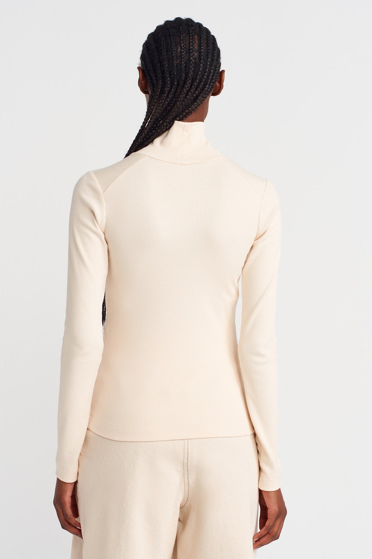 Nature Ribbed Turtleneck Bodysuit-K251011098