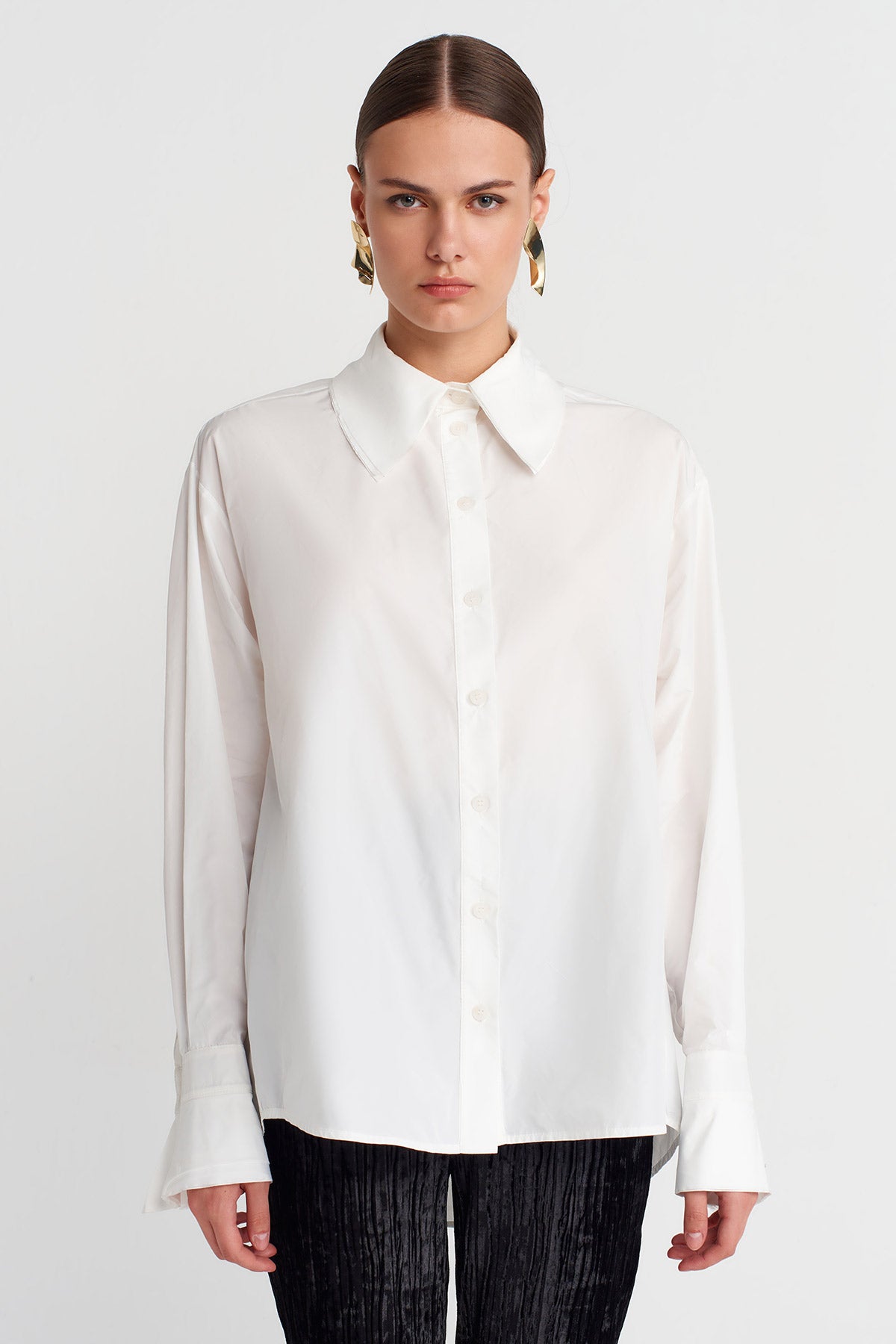 Mılk Oversized Fine Taffeta Shirt-K251011128