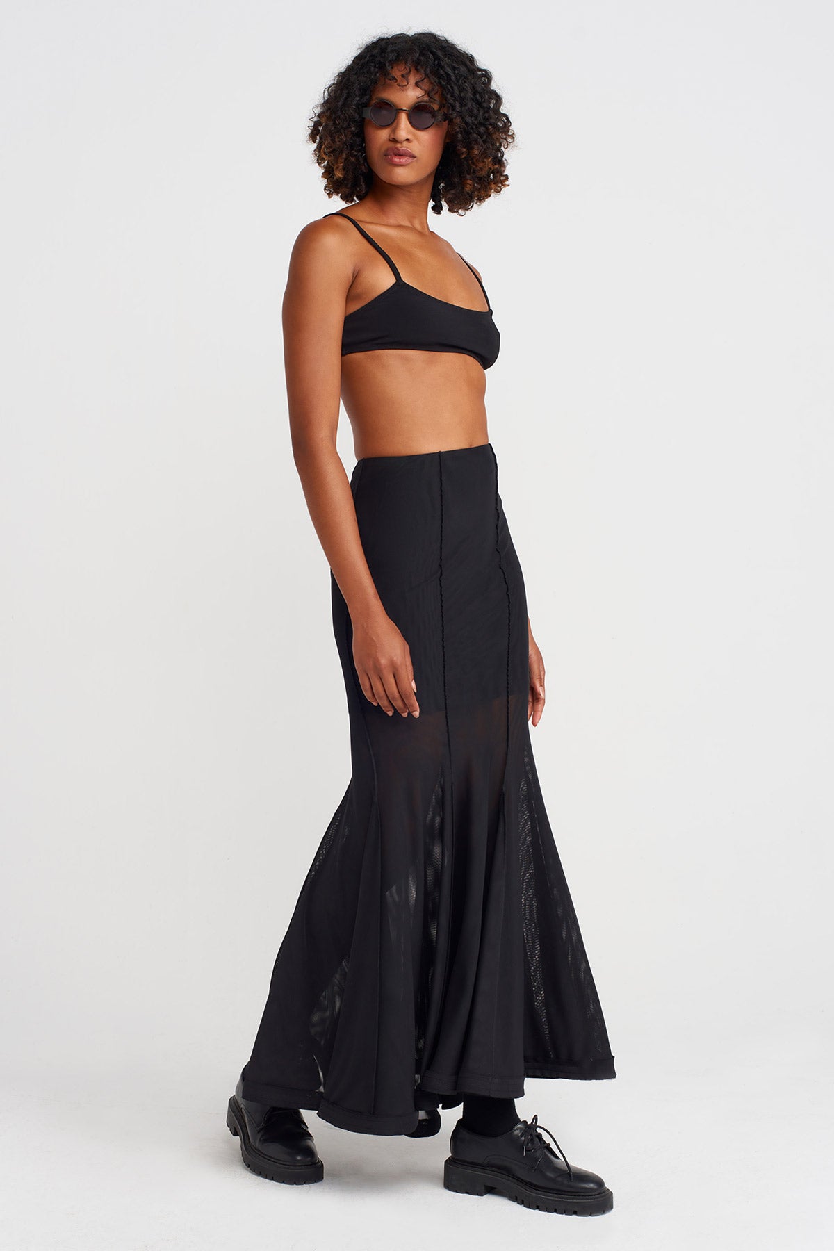 Black Tulle Mermaid Skirt-K252012006