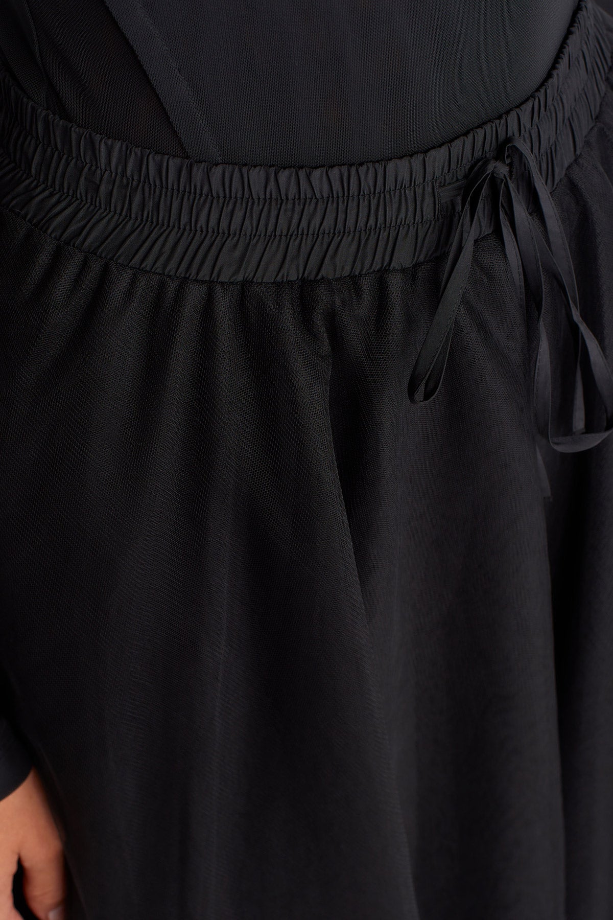 Black Midi Tulle Skirt-K252012015