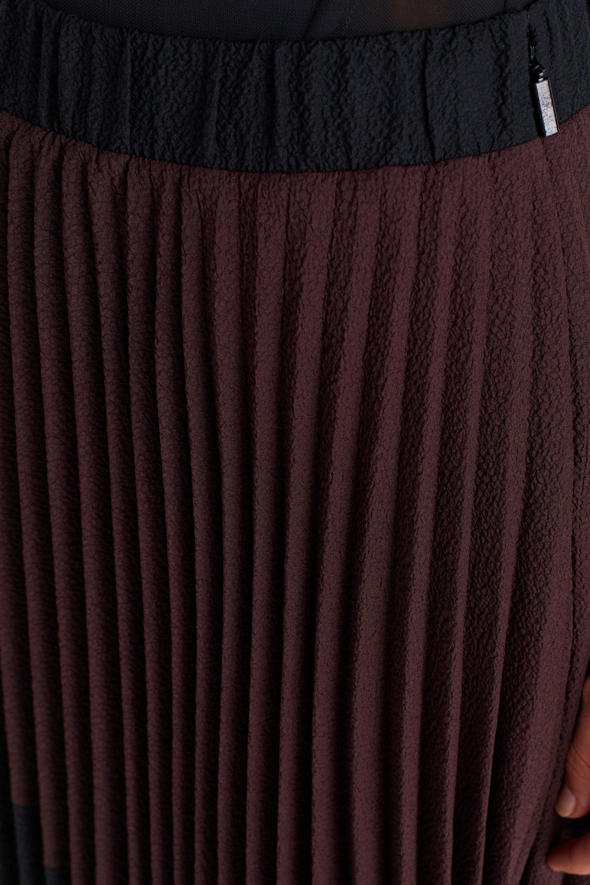 Multicolor Color Block Pleated Skirt-K252012028