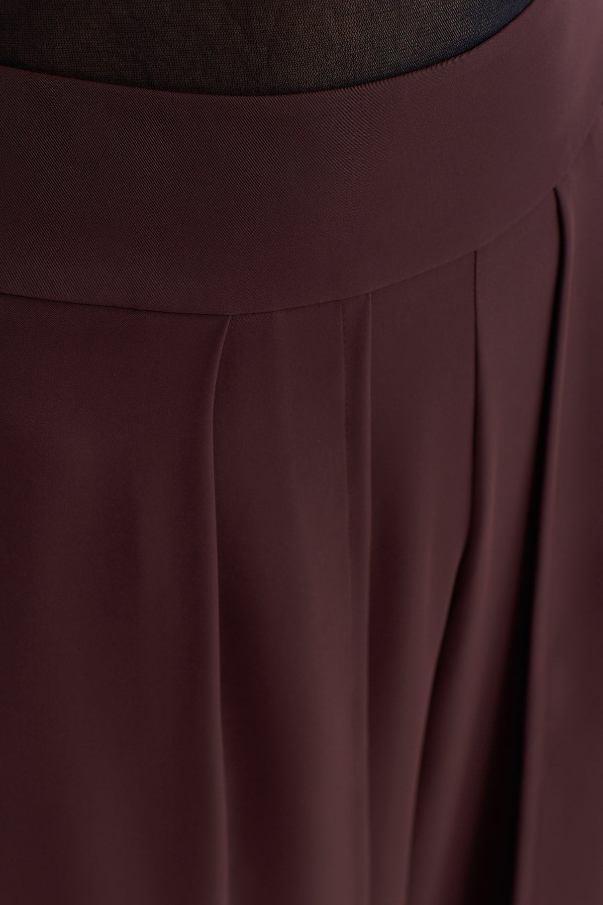 Dark Purple High-Waisted Wide-Leg Trousers-K253013030