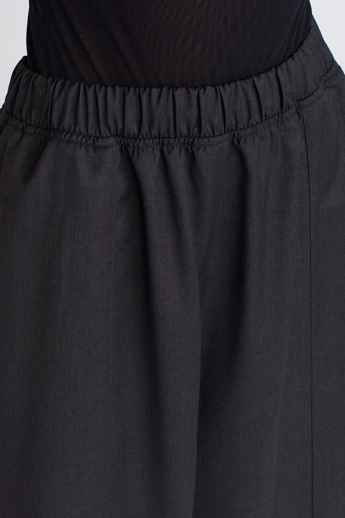 Anthracite Asymmetric Hem Wide Pants-K253013036