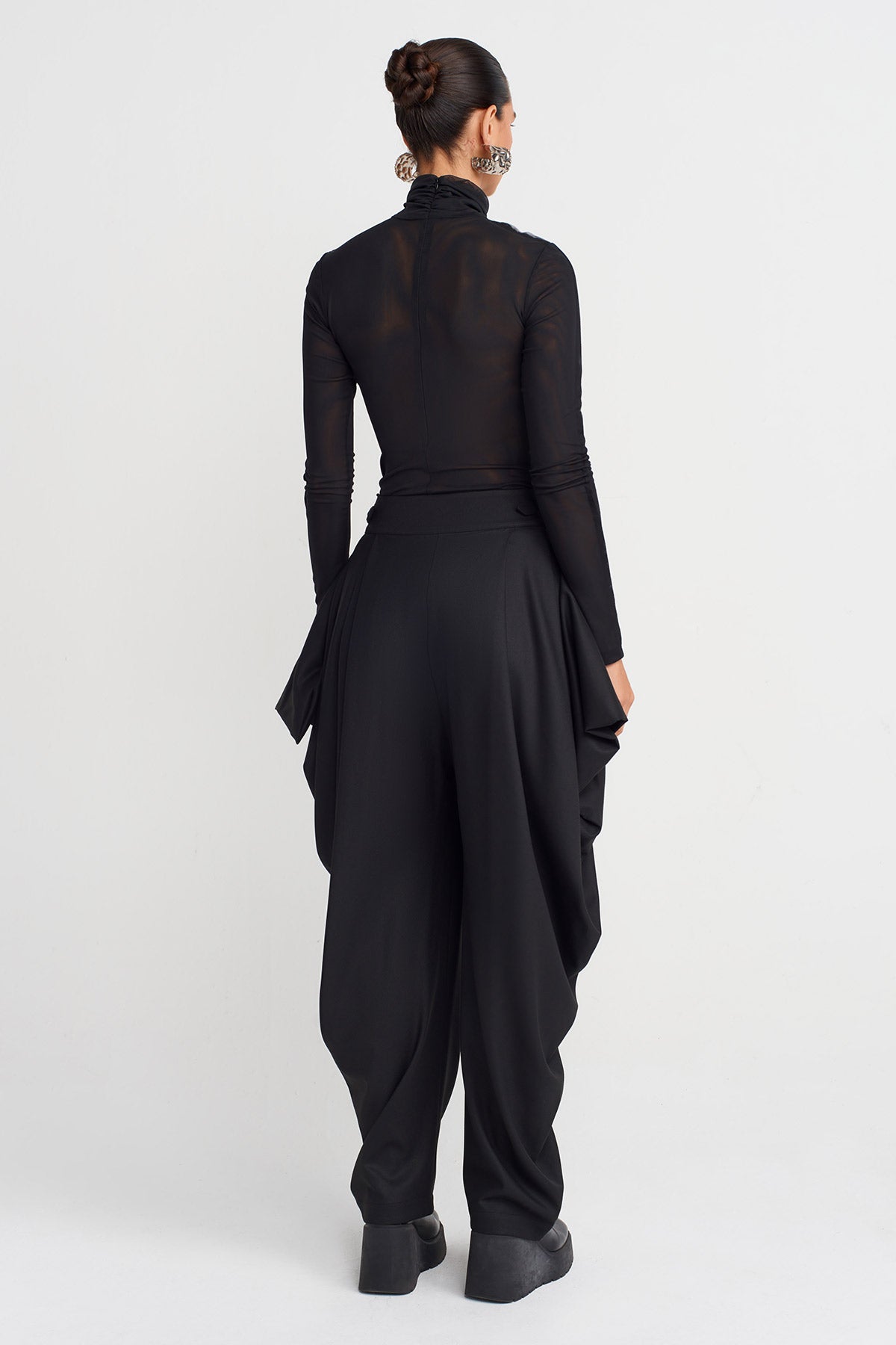 Black Drapeli Pantolon-K253013042