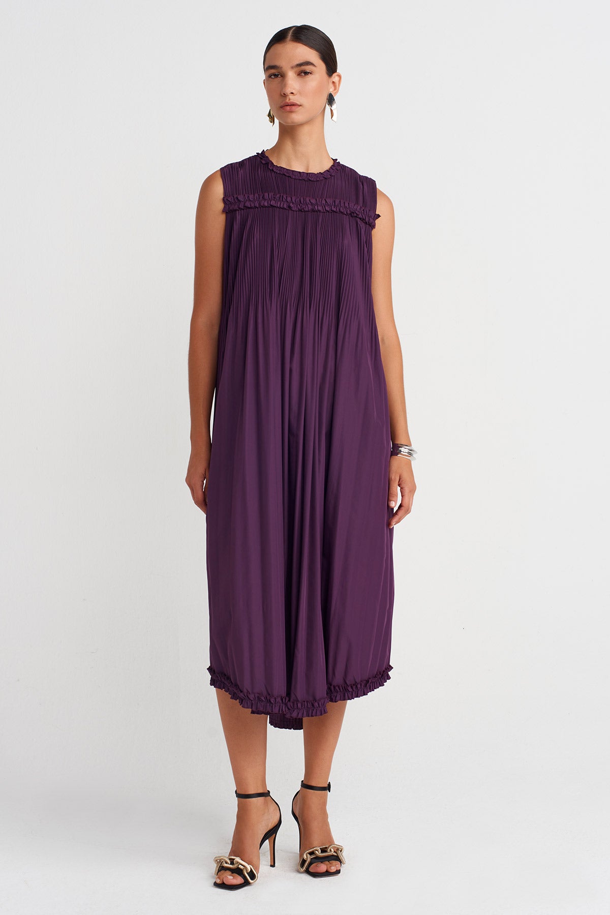 Sleeveless Taffeta Dress-K254014018