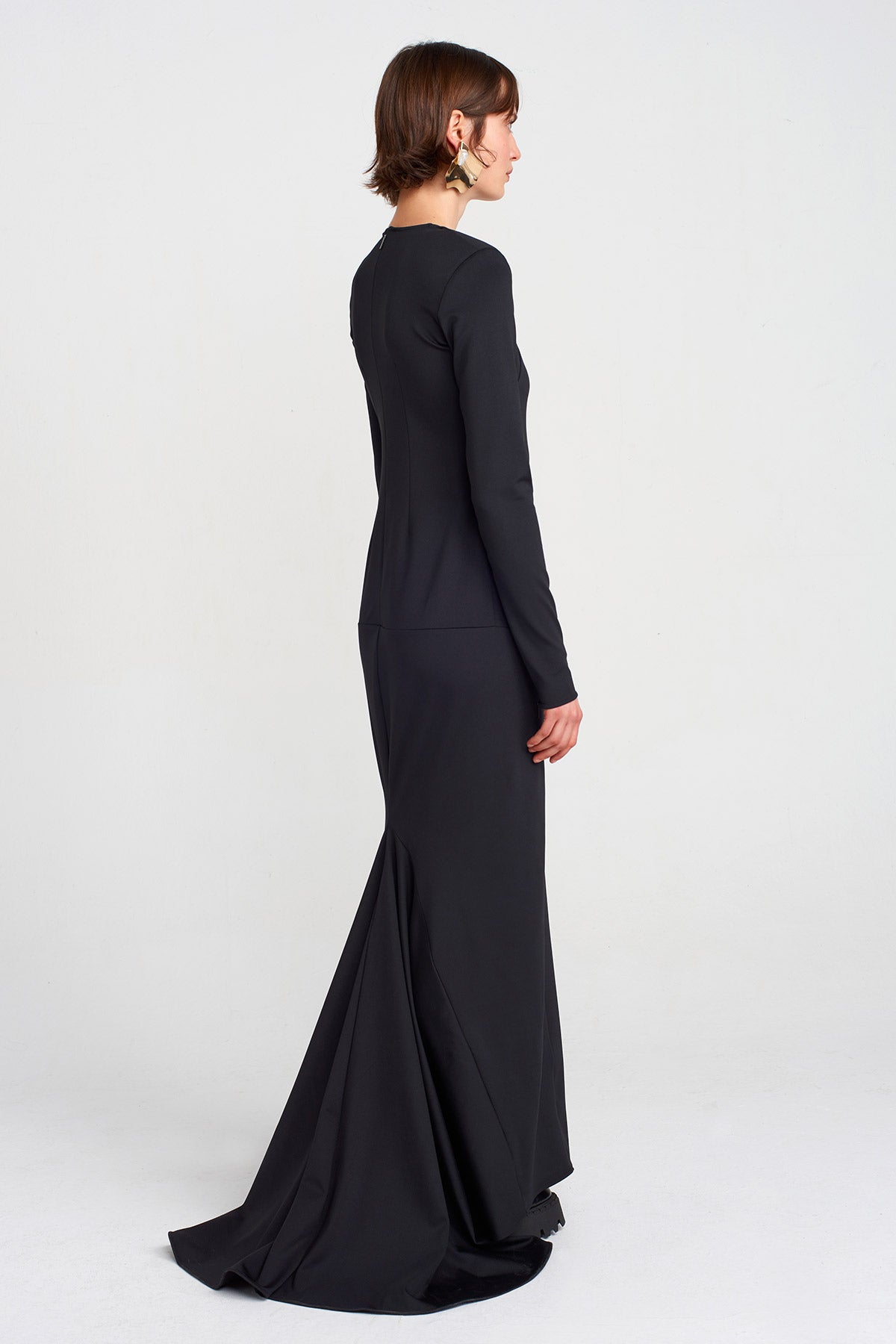 Black Long-Tail Dress-K254014033