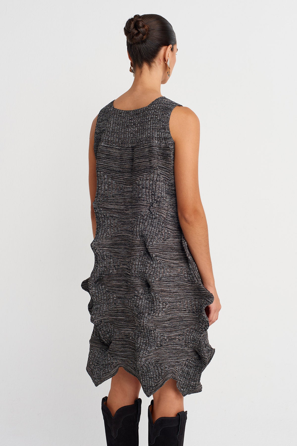 Origami Textured Knit Dress-K254014083