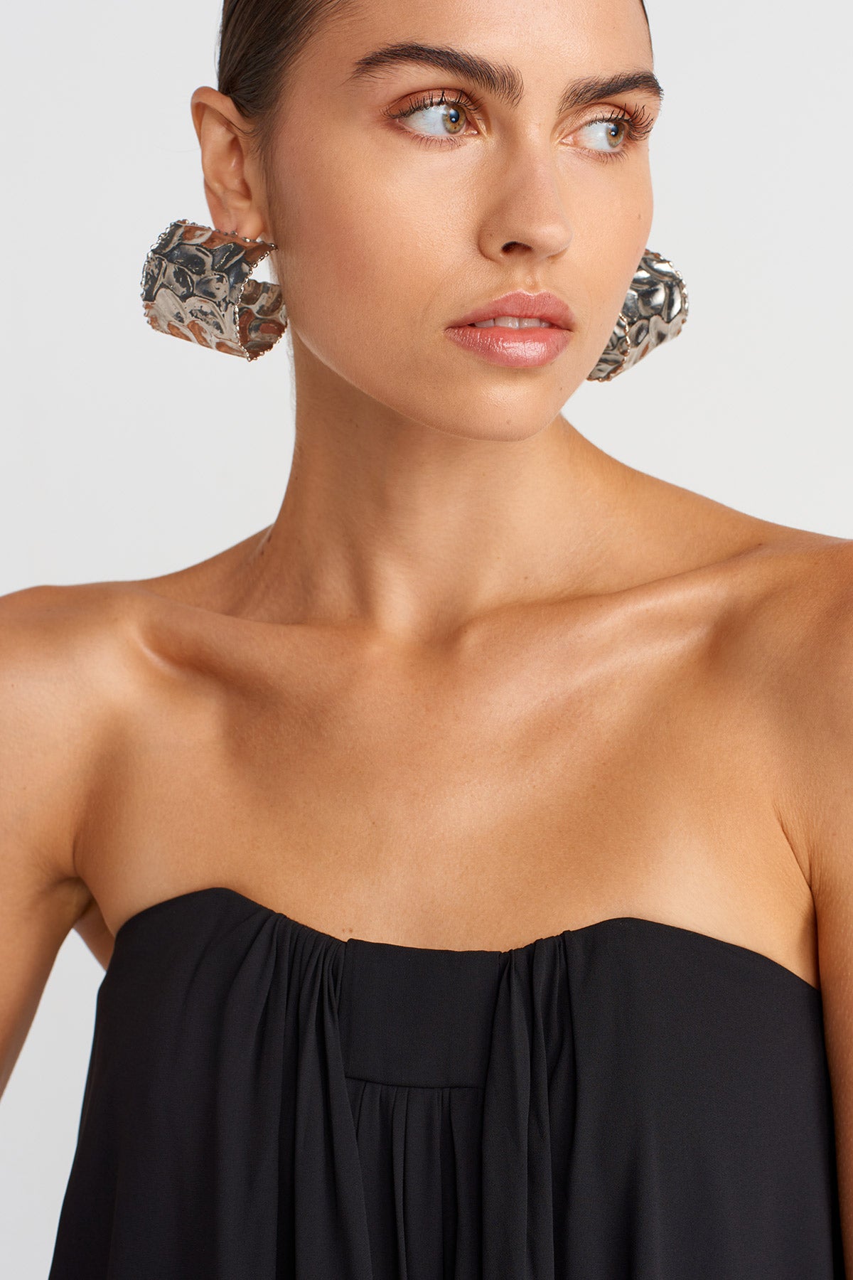 Black Strapless Long Dress-K254014088