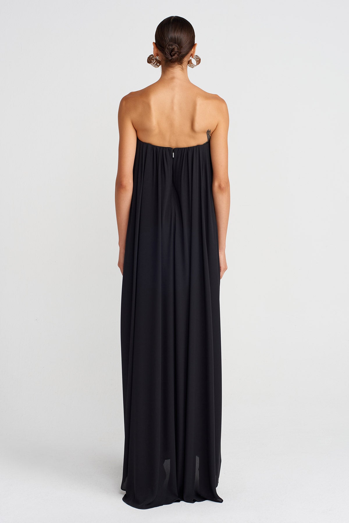 Black Strapless Long Dress-K254014088