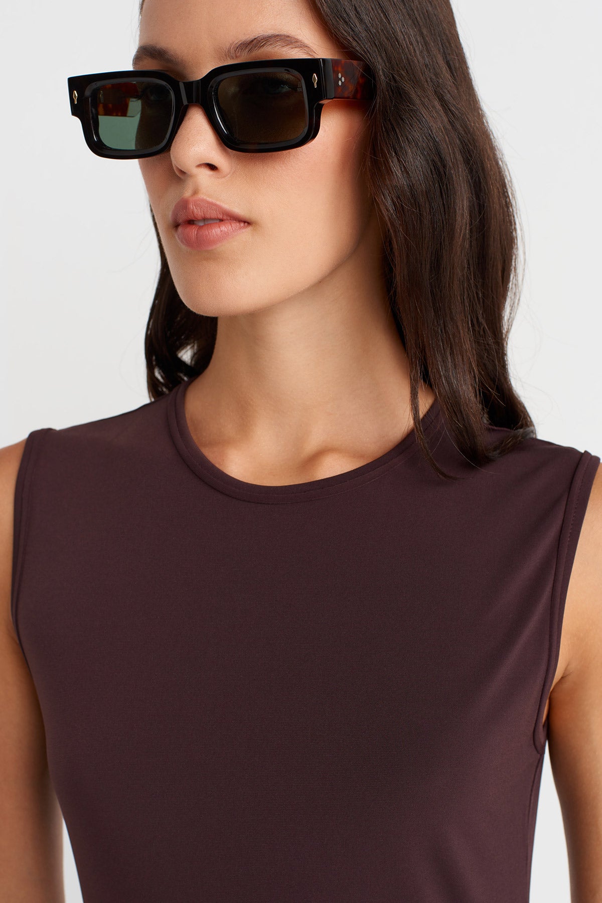 Dark Purple Long Jersey Dress-K254014102