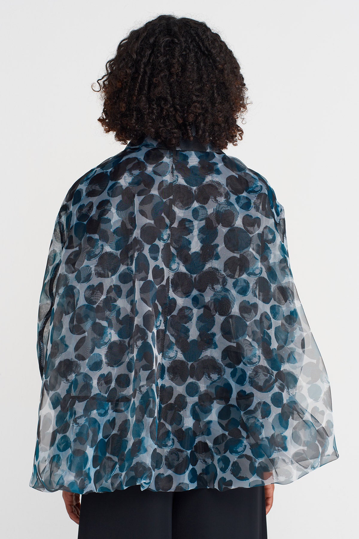 Patterned Organza Puffy Jacket-K255015022