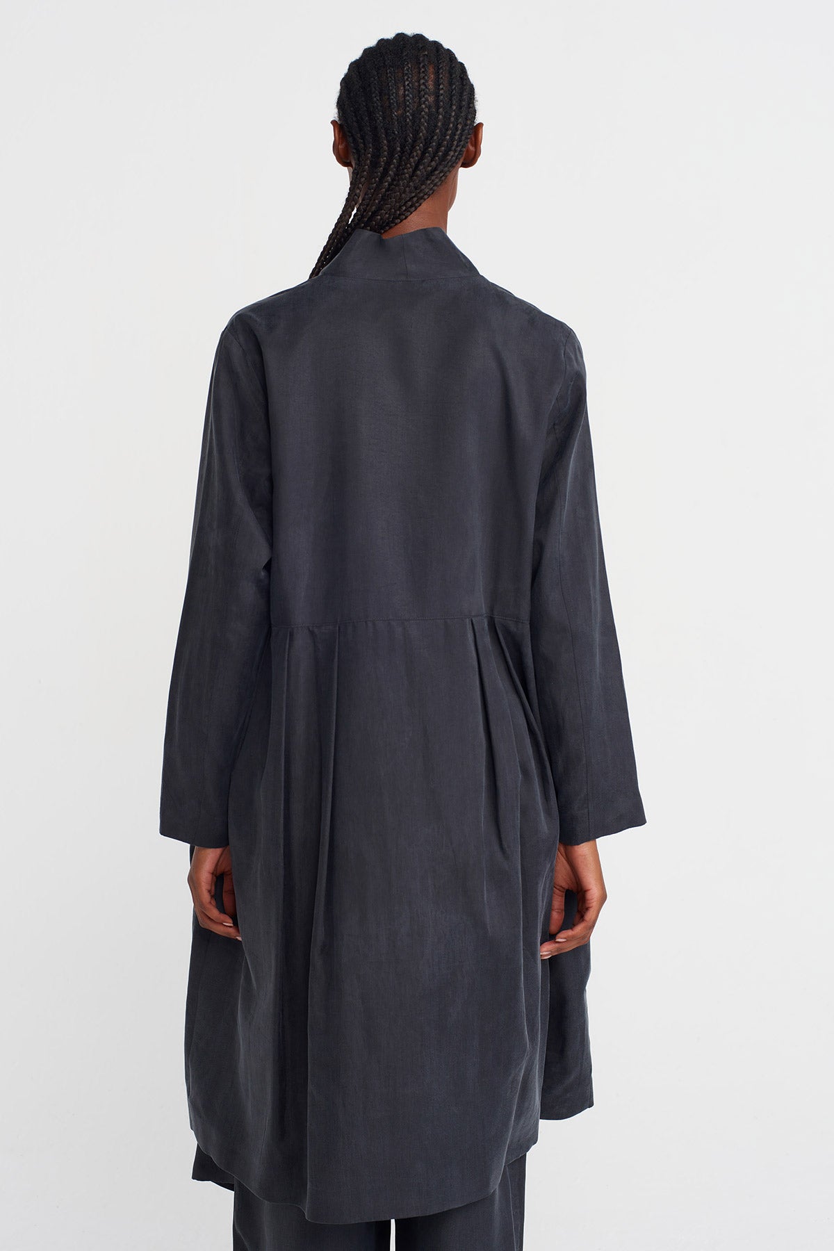 Black Stone-Washed Effect jacket-K255015074