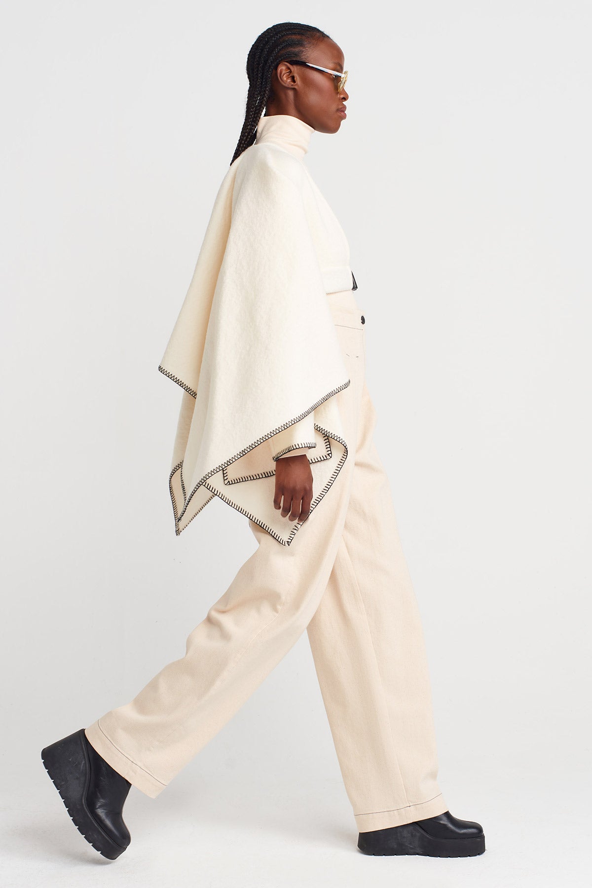 Nature Belted Cape Jacket-K255015076