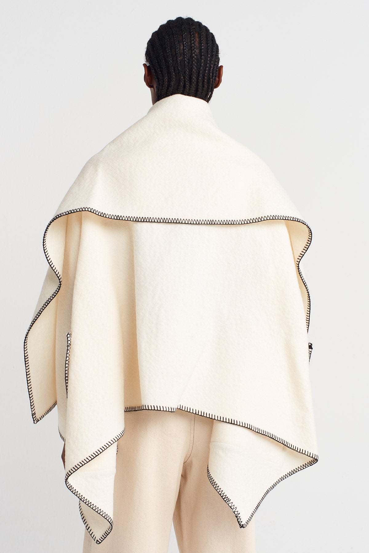 Nature Belted Cape Jacket-K255015076